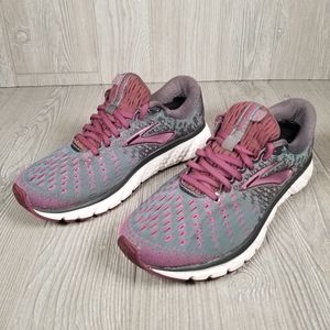 Brooks Glycerin 17 Gray & Purple Running Shoes Woman's Size 8B - 1202831B081